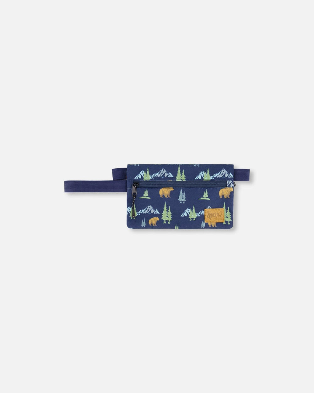 Double Pencil Case Navy Animal Print — Deux par Deux