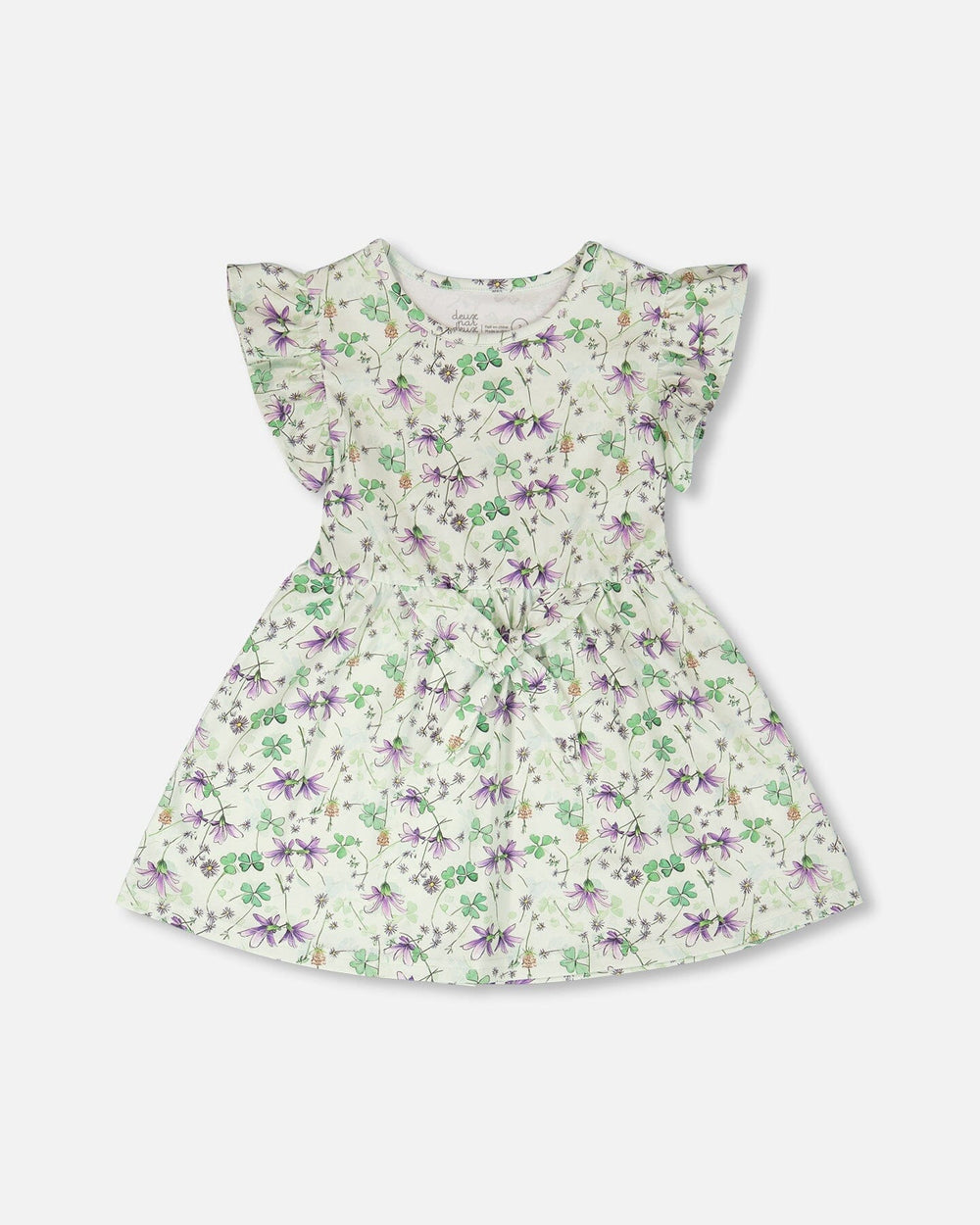 Robe en jersey imprimé floral vert