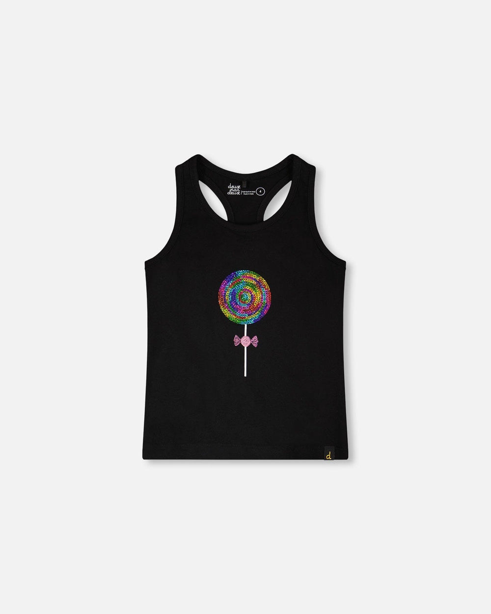 Organic Cotton Jersey Tank Top Black