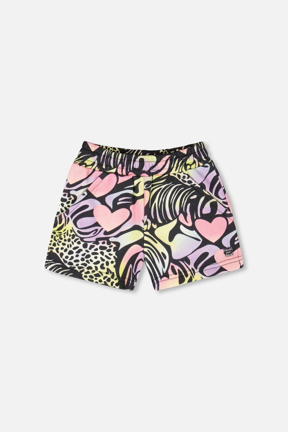 French Terry Shorts Black Multicolor