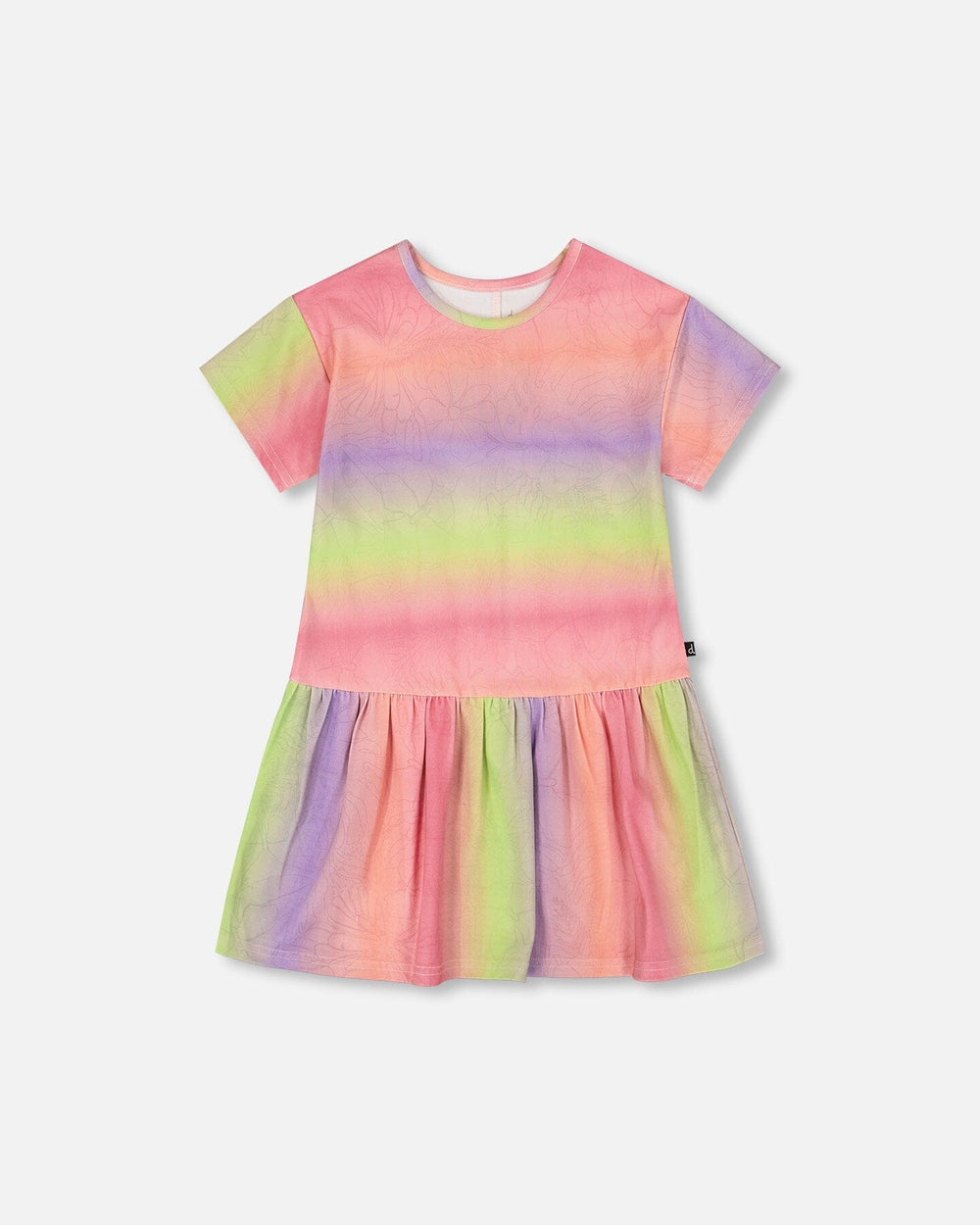 Robe en jersey imprimé avec découpe cœur dans le dos Multicolore