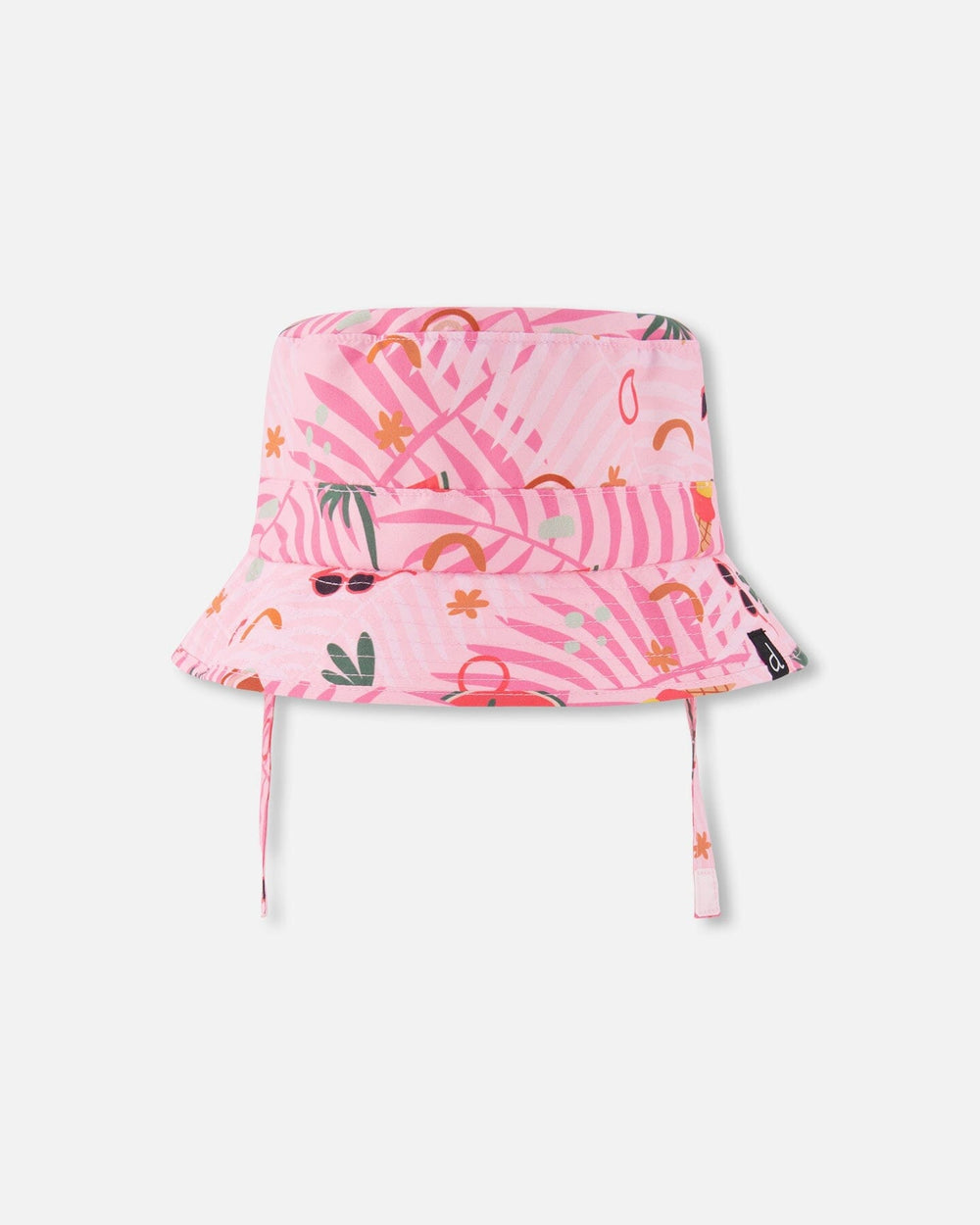 Chapeau de plage rose à imprimé plage