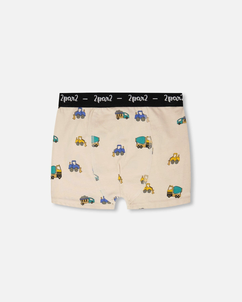 Organic Cotton Boxer Beige Truck Print