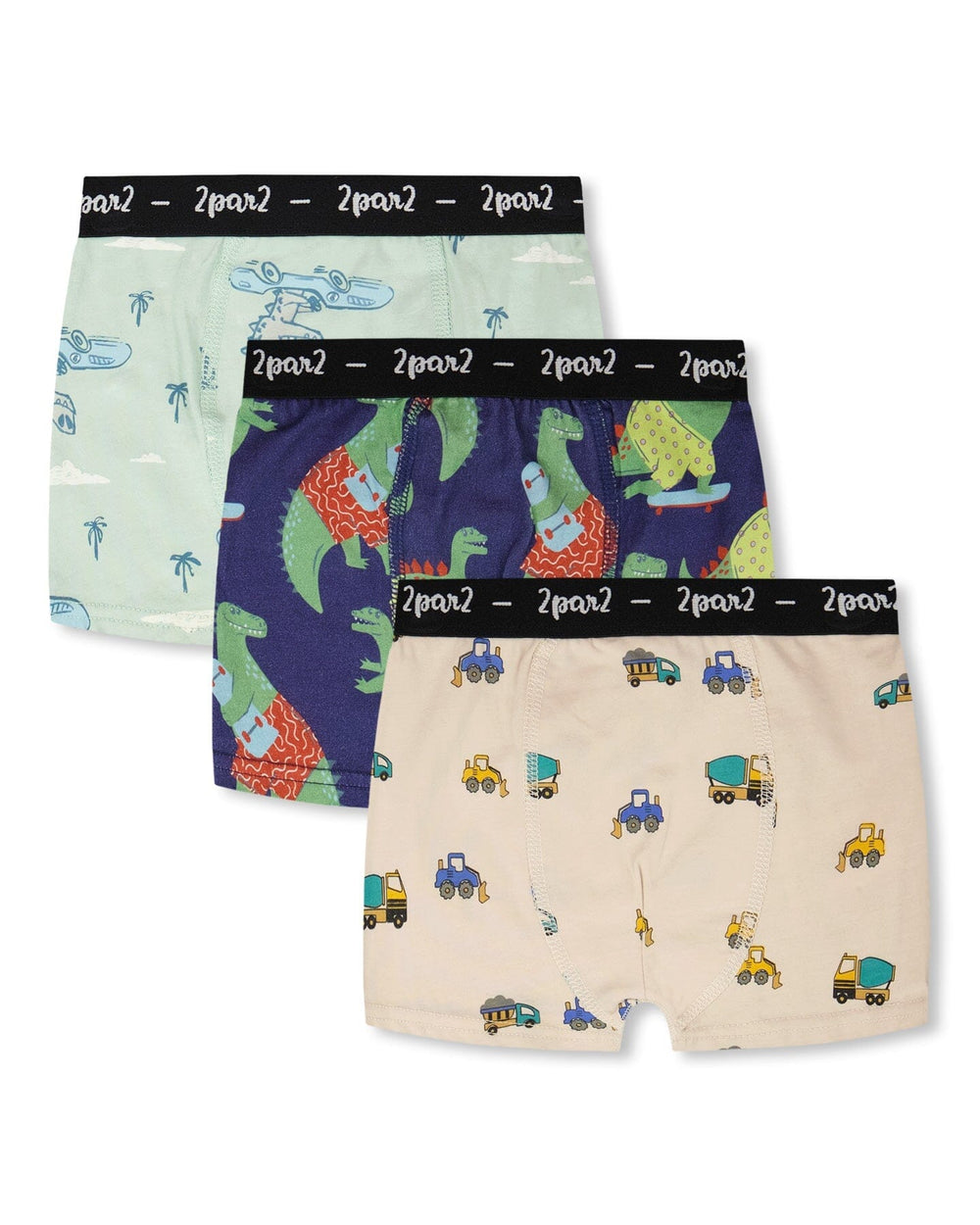 Organic Cotton Printed Adventure Boxers Pack Of 3 — Deux par Deux