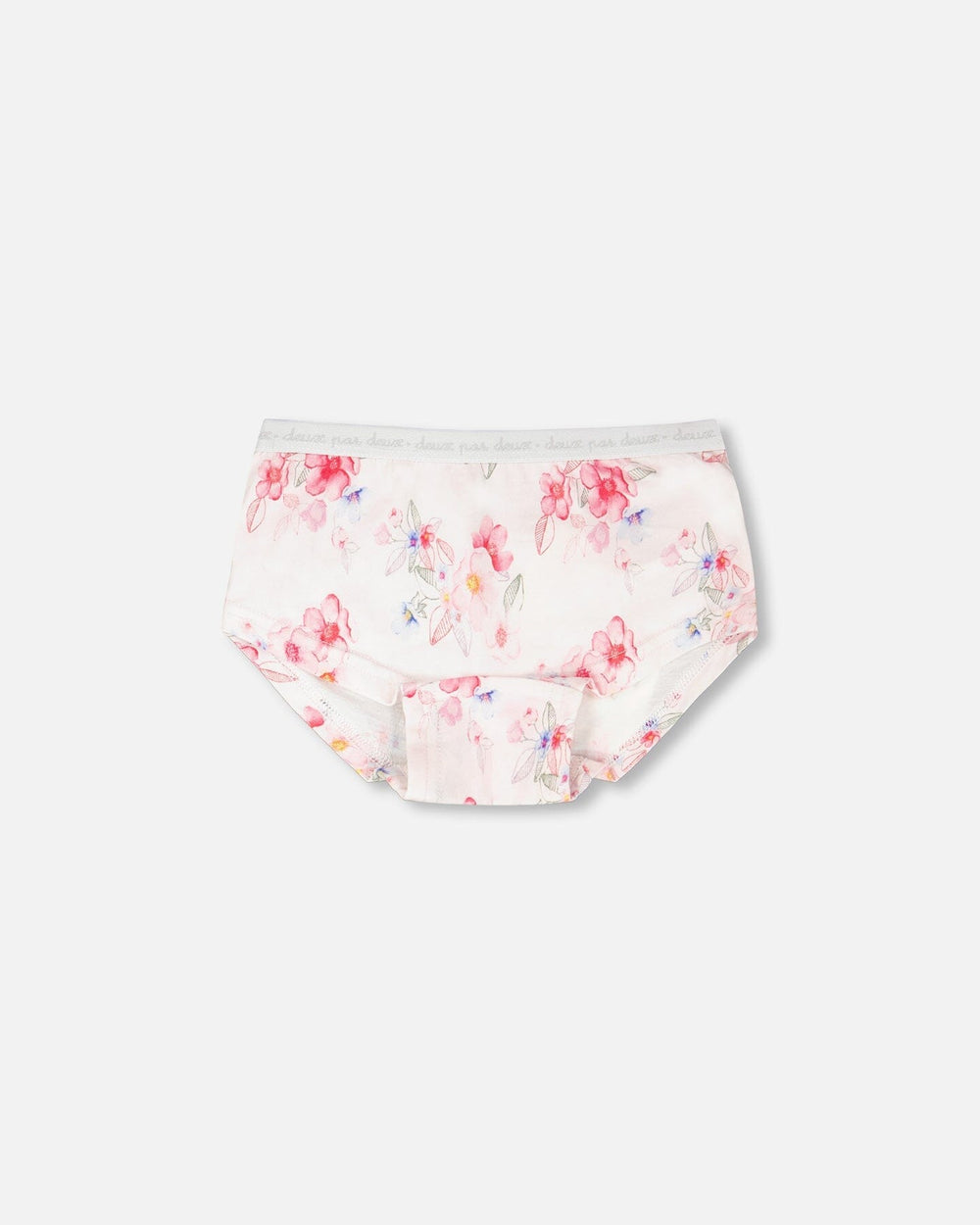 Organic Cotton Boyshort Panty Pink Printed Flowers