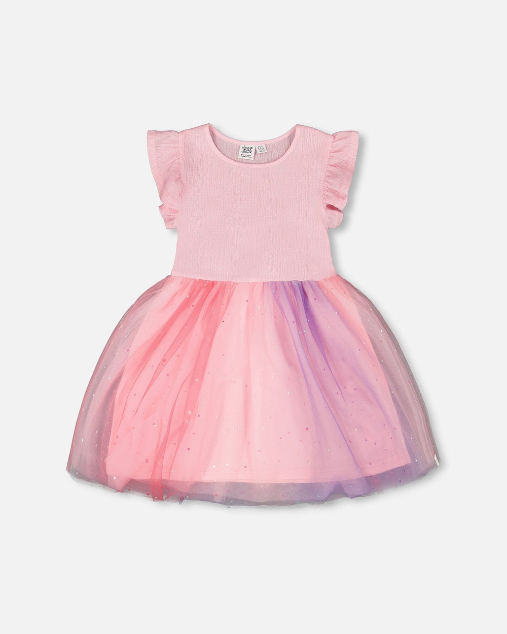 Robe en maille bi-matière rose pâle