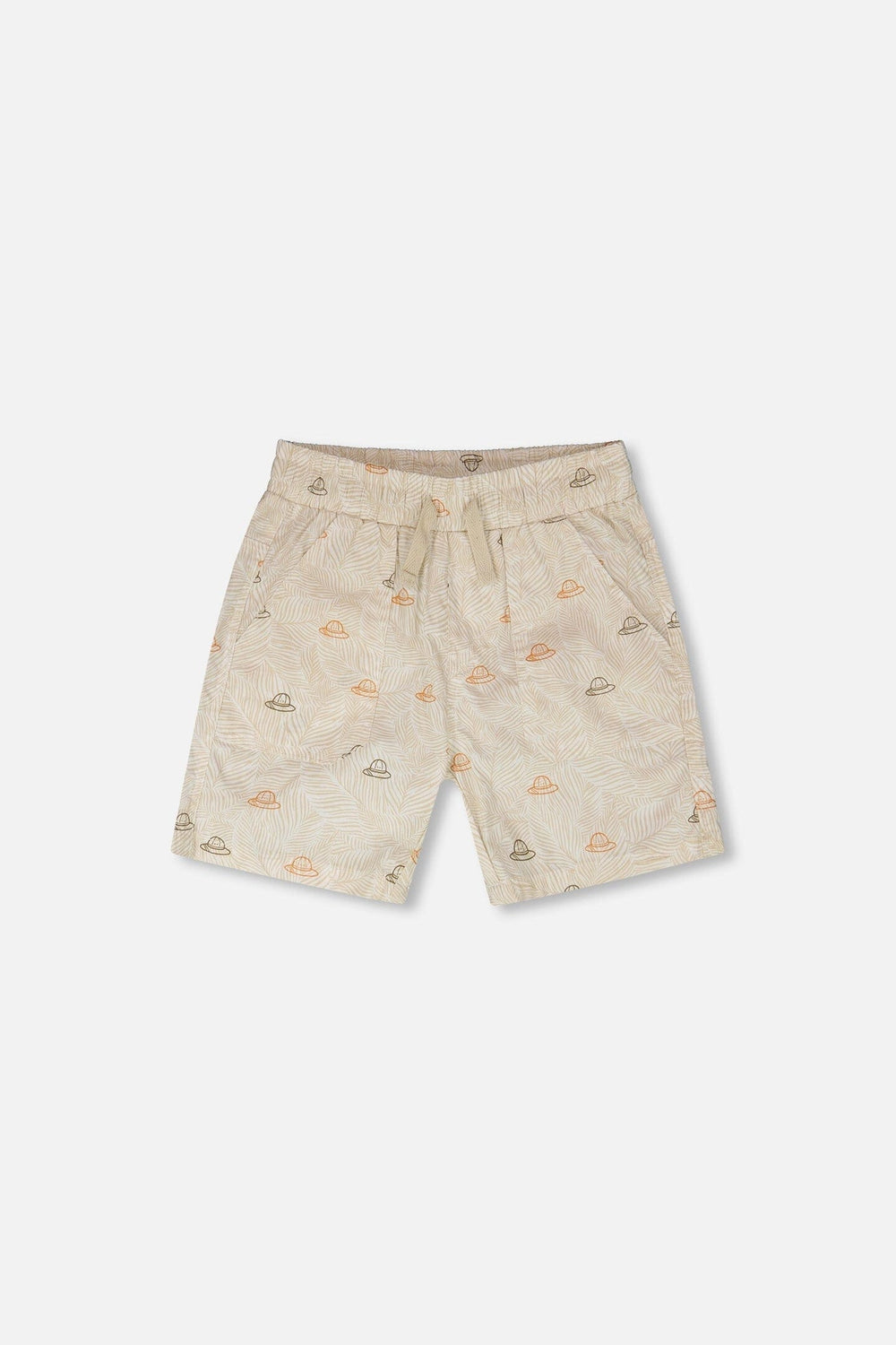 Shorts en popeline imprimé safari beige
