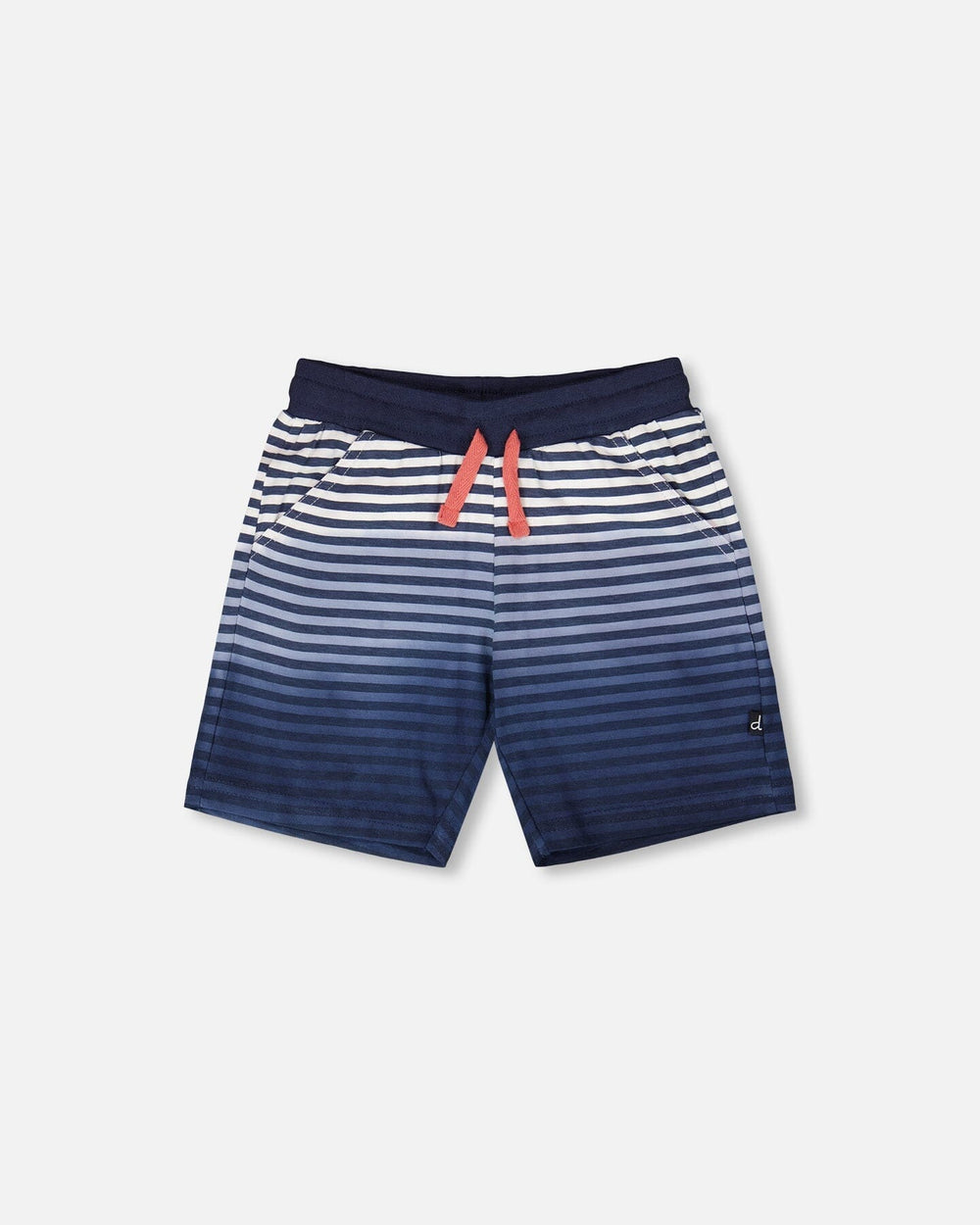 Organic Cotton Shorts Blue Gradient Stripes