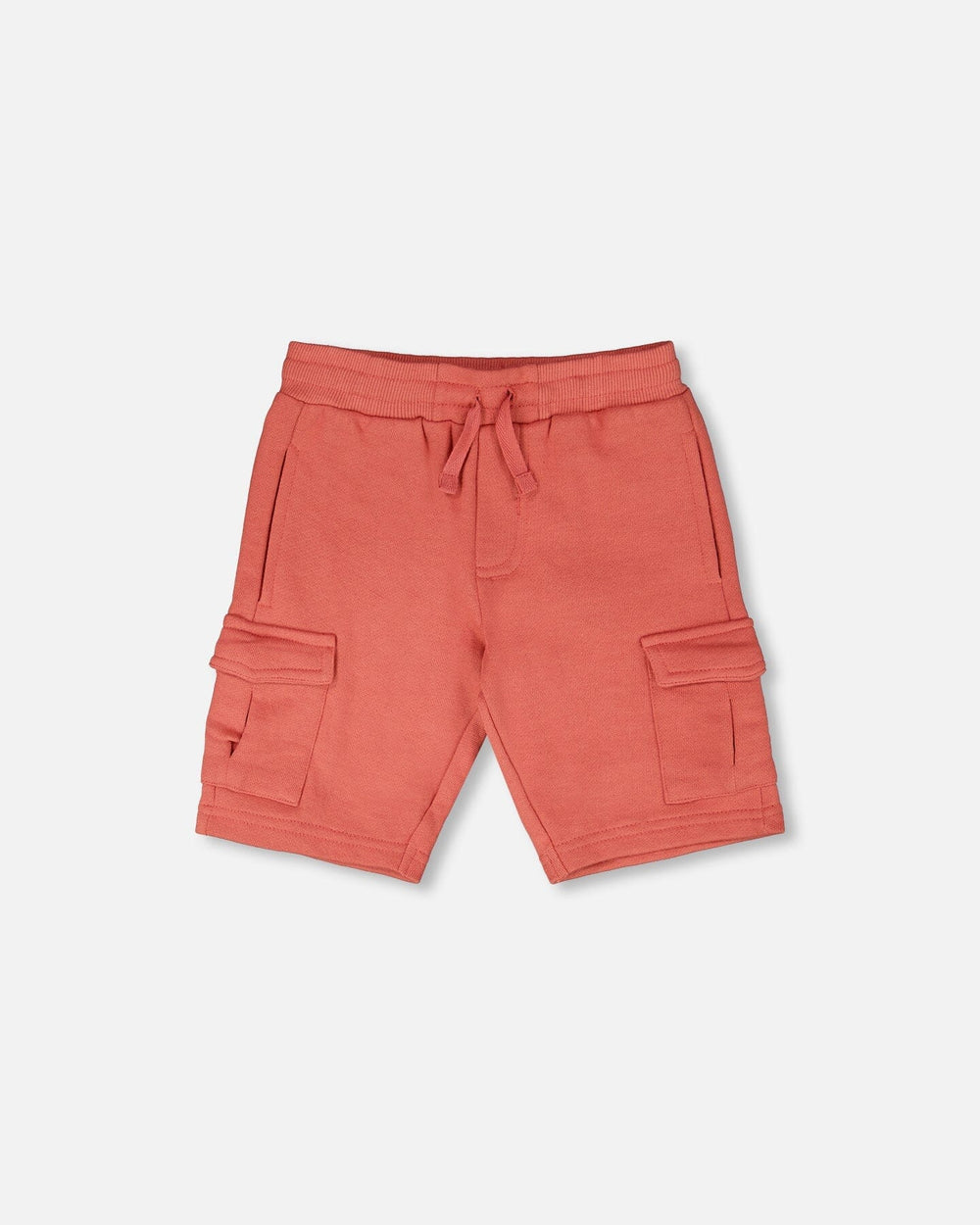 Short en molleton brique
