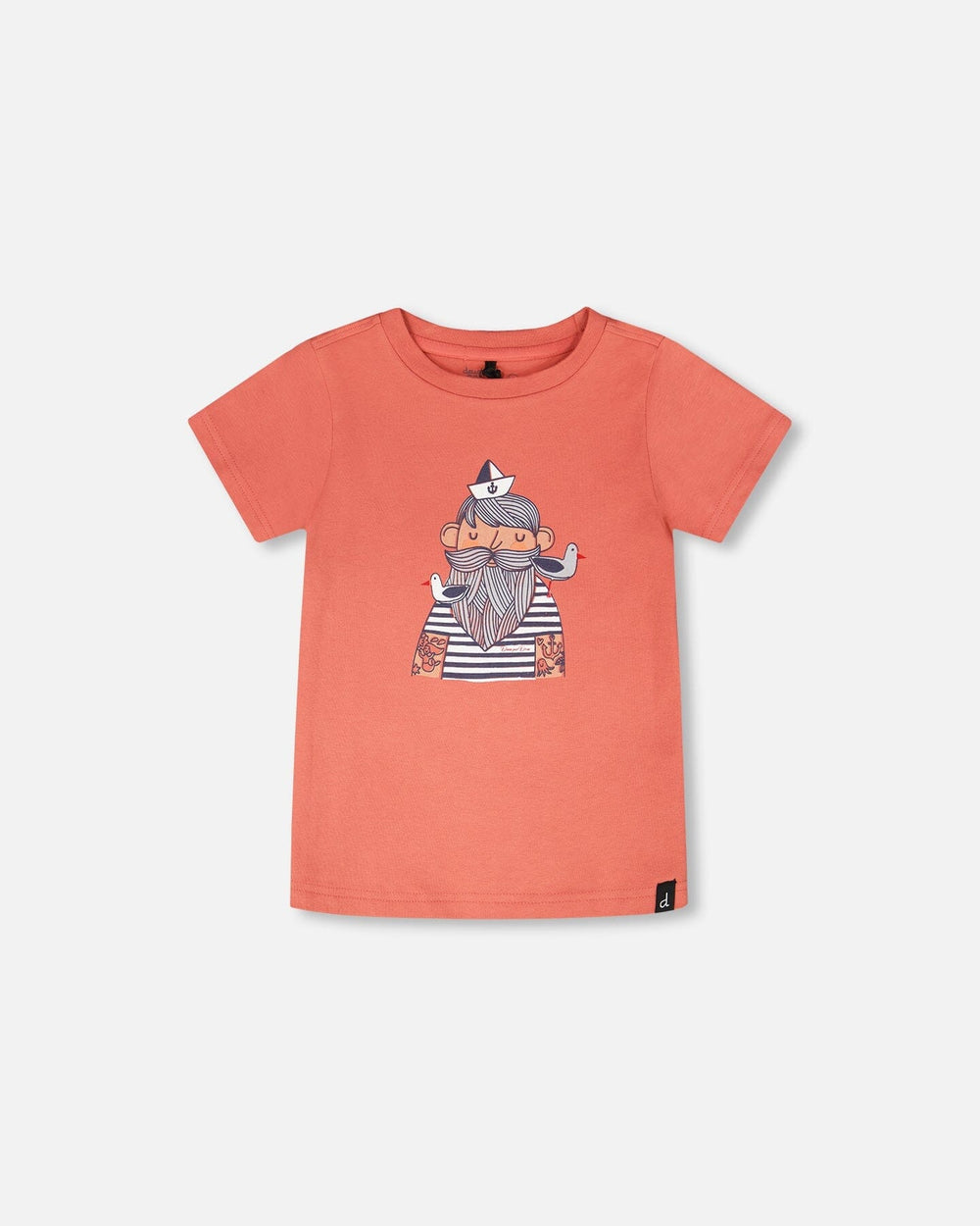 T-shirt à manches courtes en coton biologique Brique