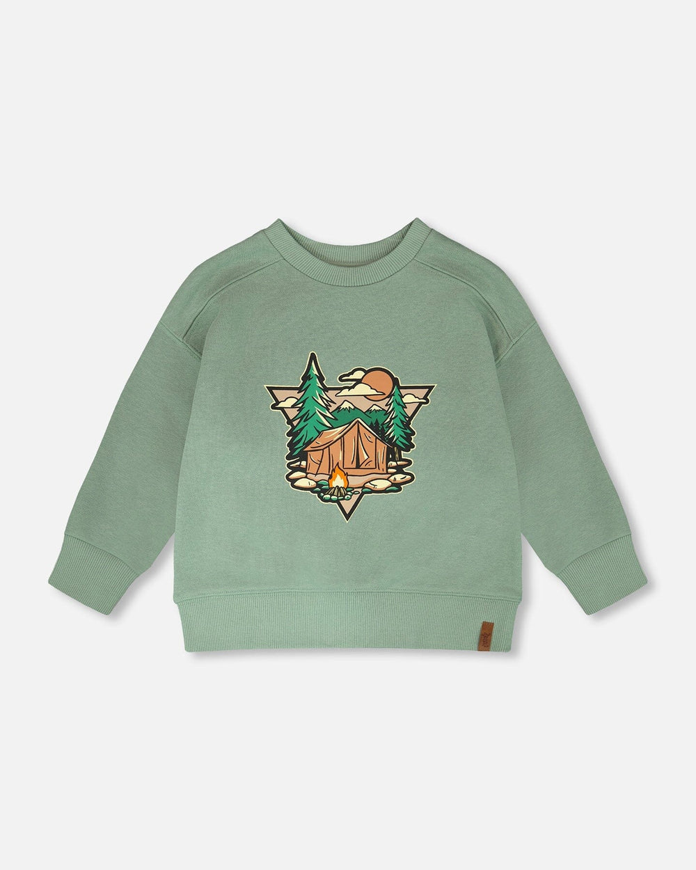 French Terry Sweatshirt Pale Green — Deux par Deux