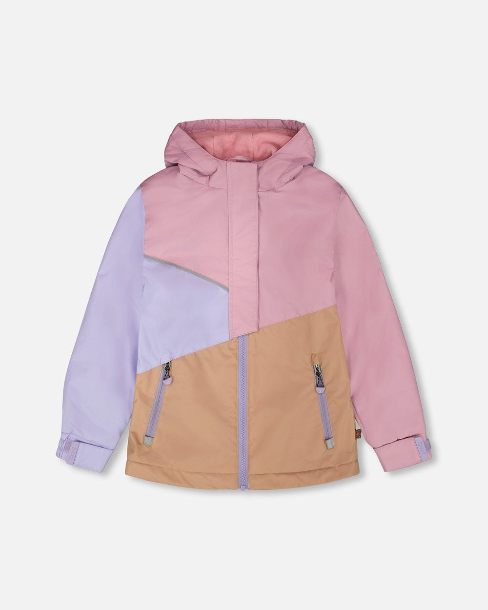 Veste Mi-Saison En Polyester Recyclé Mauve, Lilas Et Beige