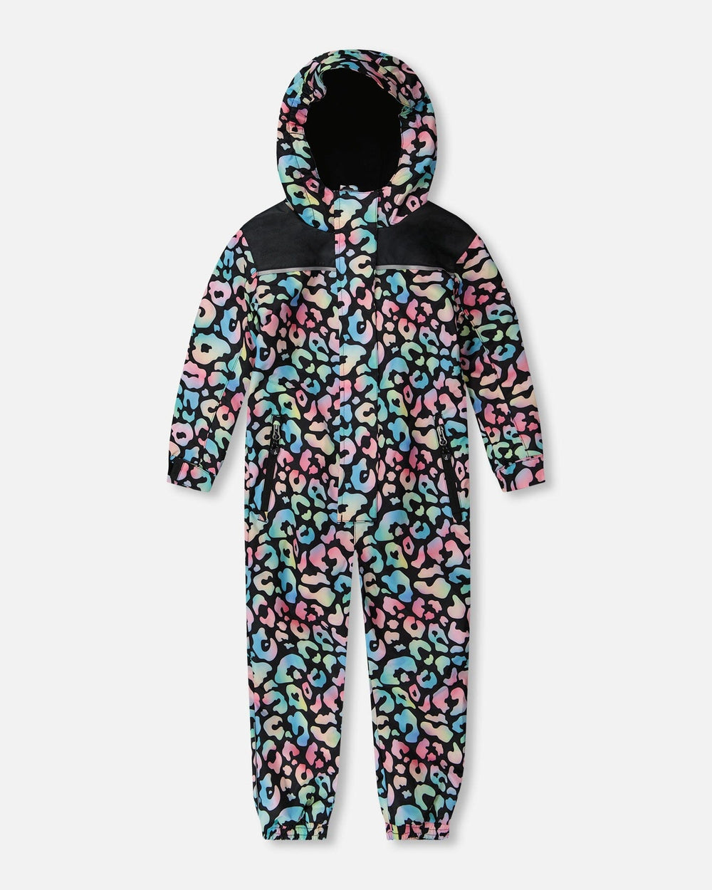 Kids Mid-Season One-Piece Outerwear Black Animal Print — Deux par Deux