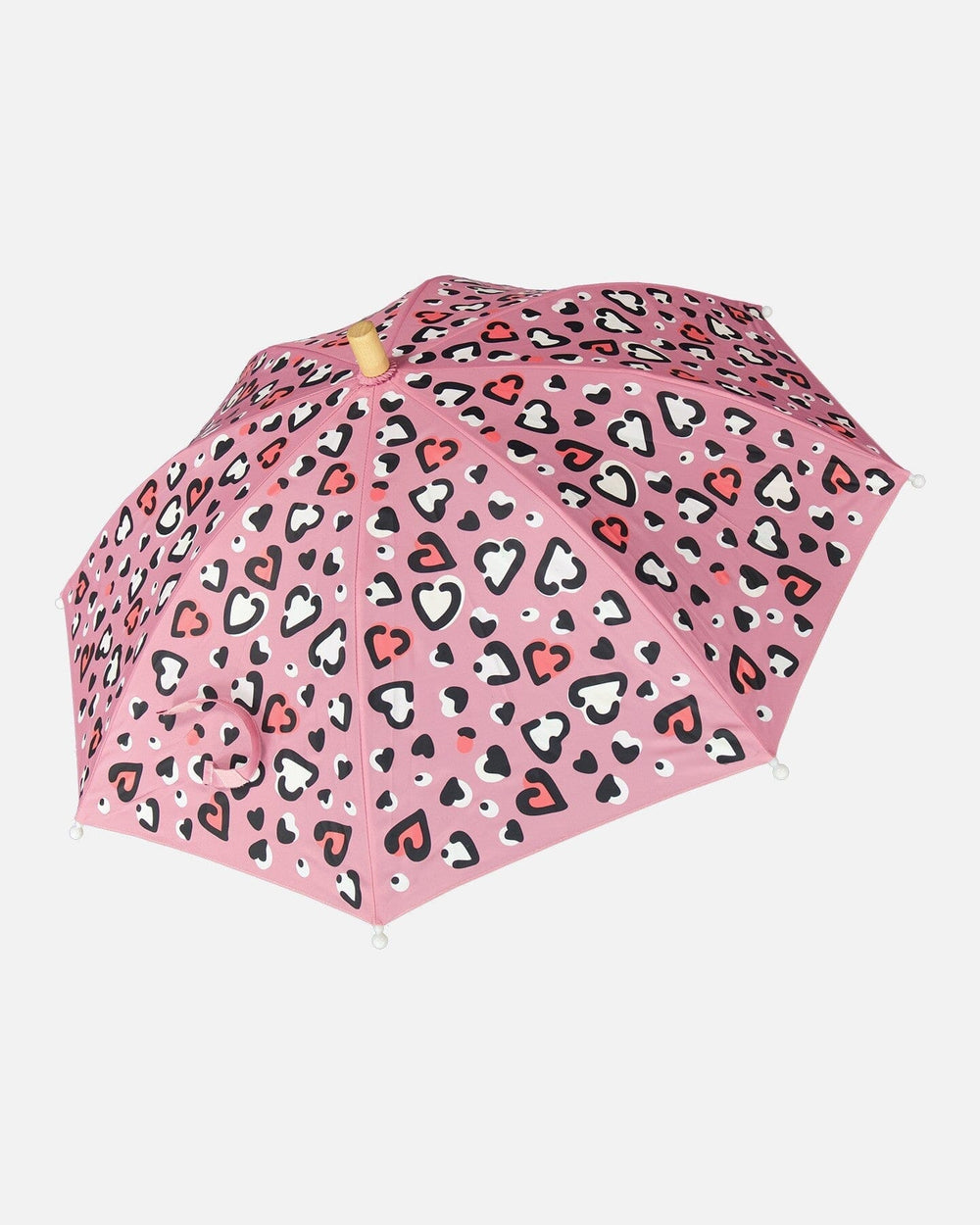 Color-Changing Umbrella Pink Hearts Print — Deux par Deux