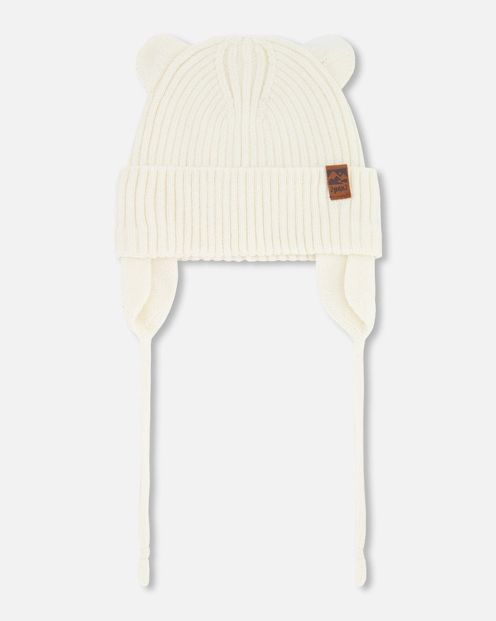 Bonnet tricoté bébé blanc cassé