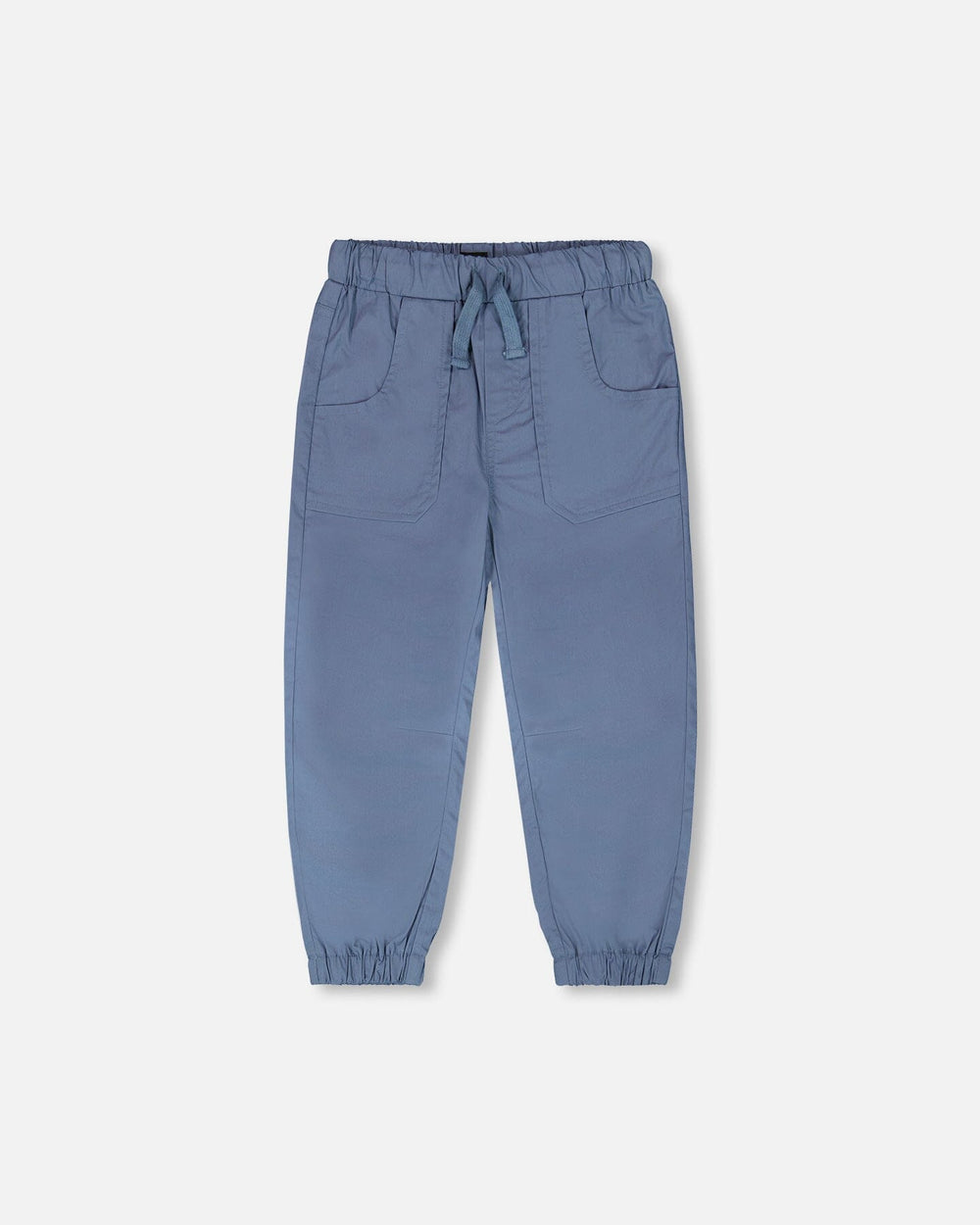 Pantalon de jogging parachute bleu gris avec poches plaquées