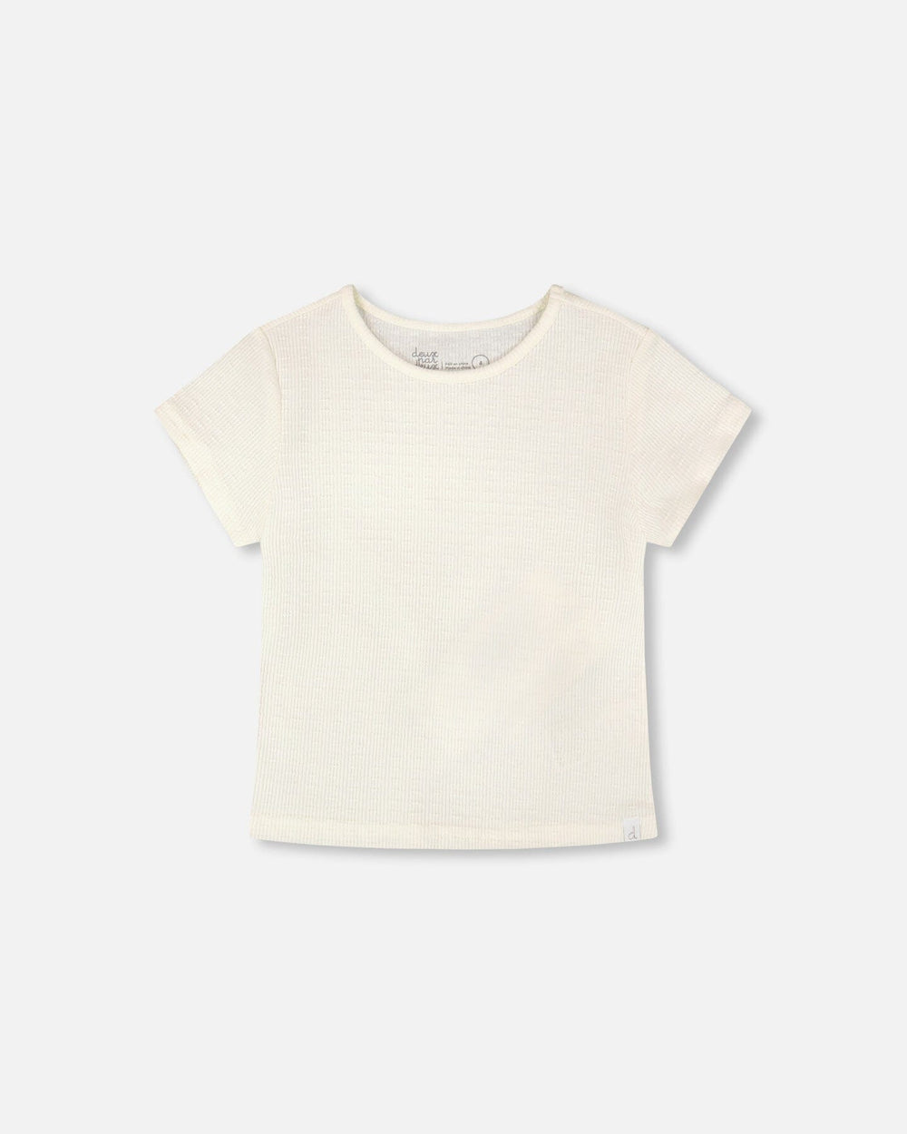 T-shirt en jersey froissé blanc cassé
