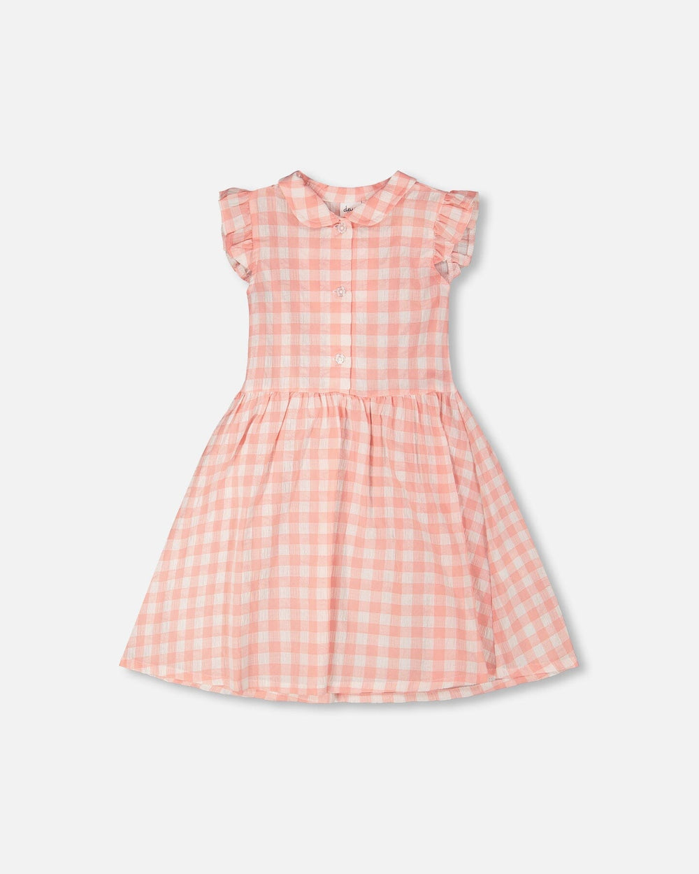 Sleeveless Button Down Dress Pink Gingham — Deux par Deux