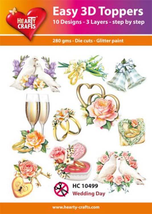 Hearty Crafts Toppers 3D Faciles Jour de Noces