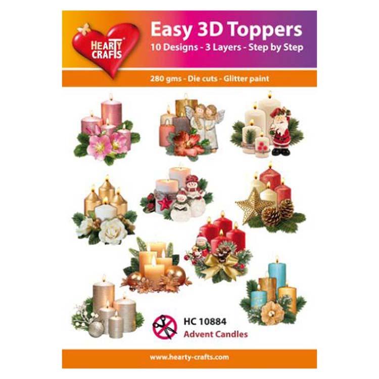Hearty Crafts Easy 3D Toppers Advent Candles — Ecstasy Crafts