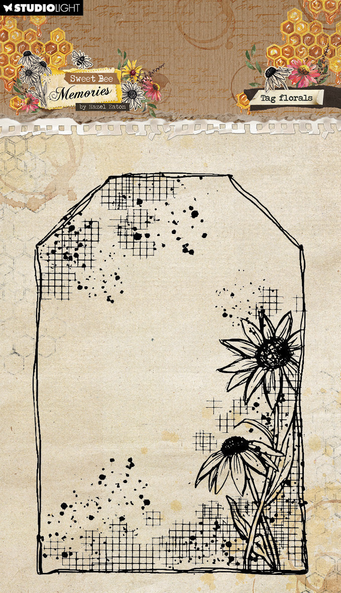 HE Clear Stamp Tag Florals Sweet Bee Memories 1 PC — Ecstasy Crafts