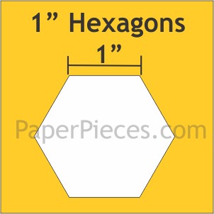 Paper Piece Hexagons Pack 1in 100pc — Cottage Quilting Ltd.