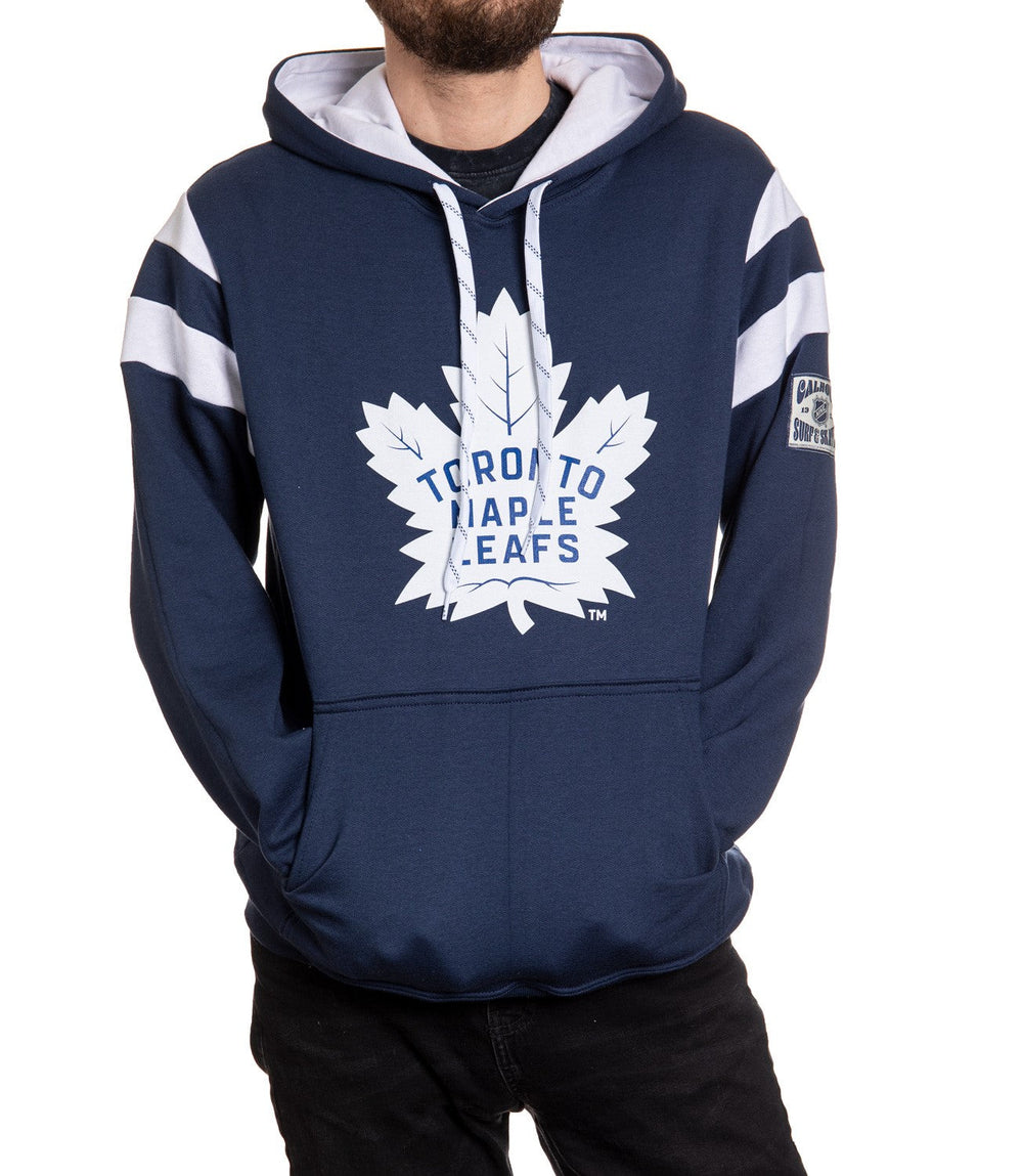 Chandail à capuchon style rétro universitaire des Maple Leafs de Toronto