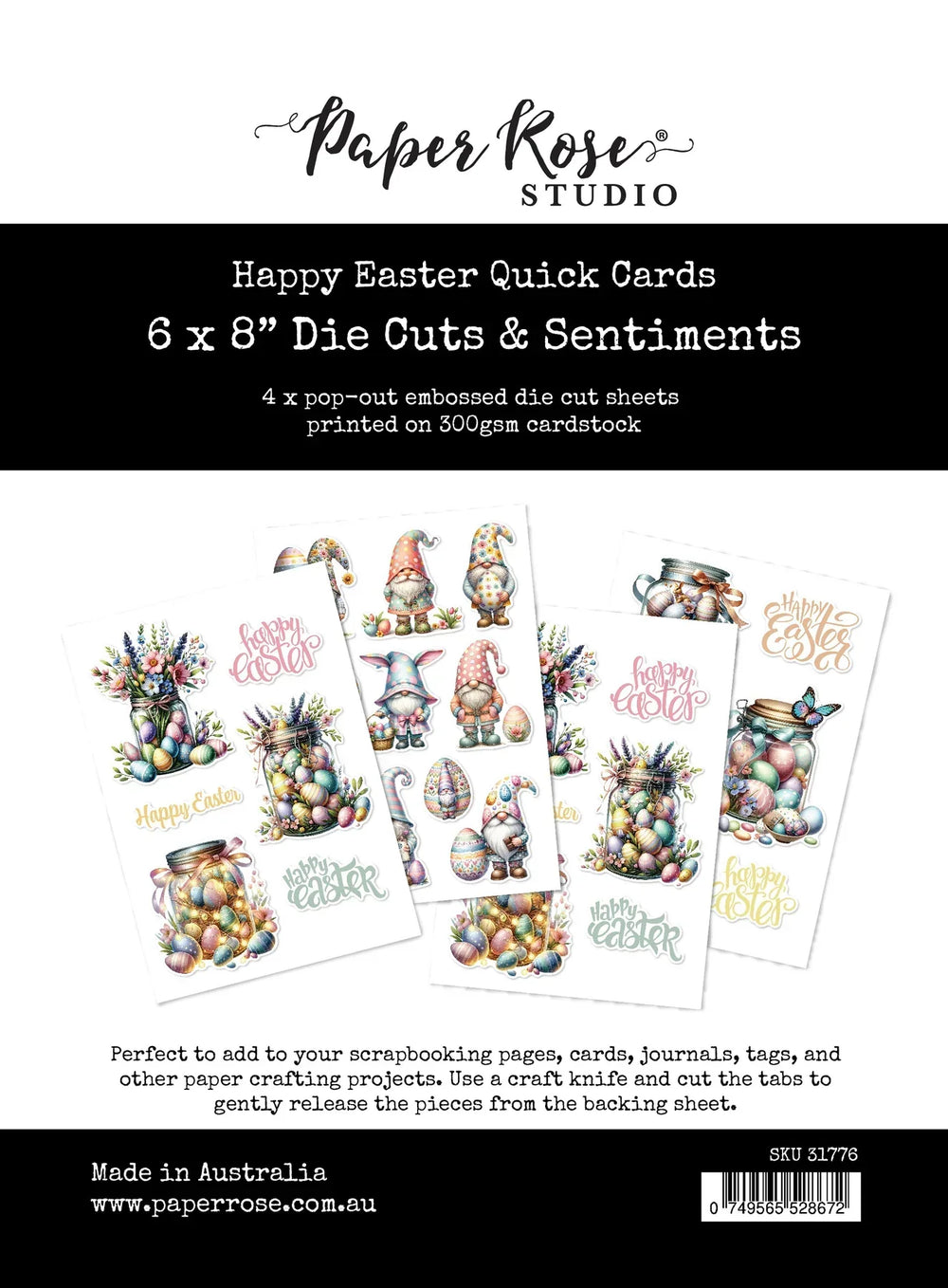 Joyeuses Pâques Cartes Rapides Matrices de Découpe & Sentiments 31776