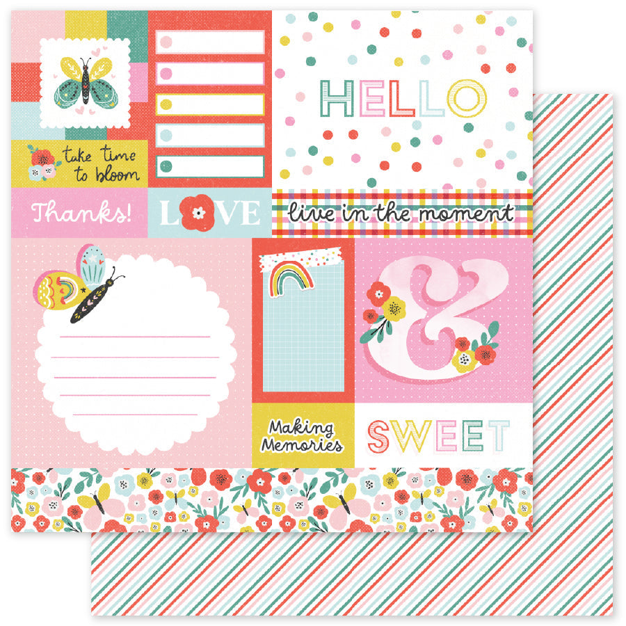 Happy Moments A 12 x 12 Paper (12 pc Bulk Pack) 34944 — Ecstasy Crafts