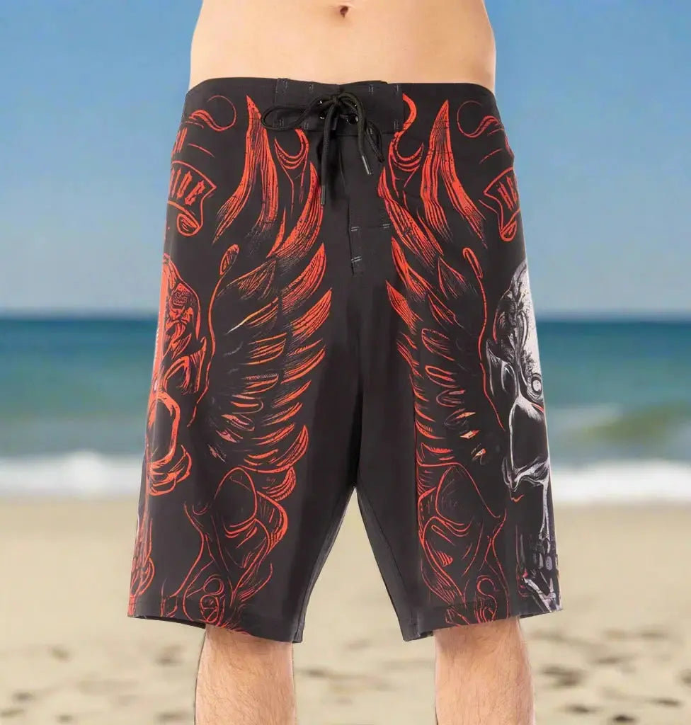 Headrush Men's Hell Wings Board Shorts — Boutique of Leathers/Open Road