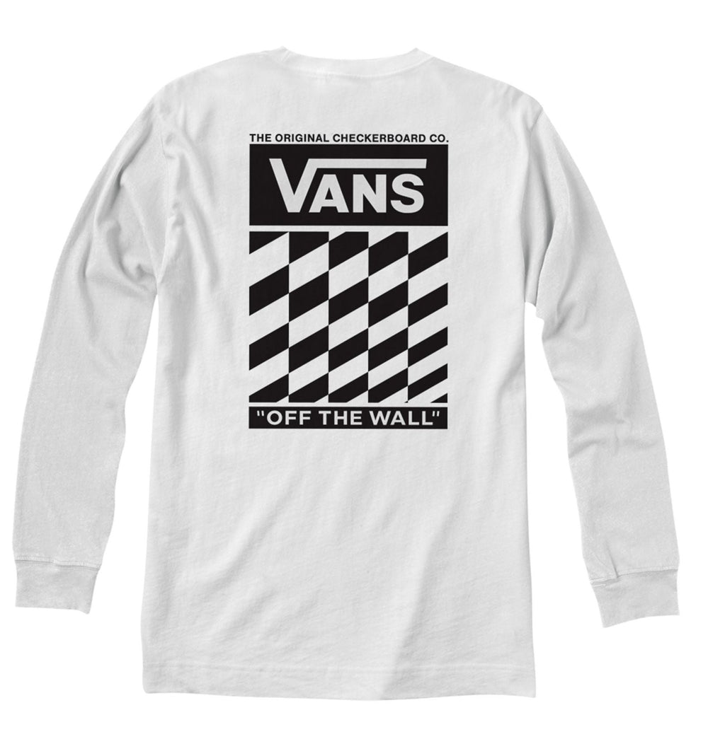 Vans 'Classic Slanted Check' L/S Tee - White