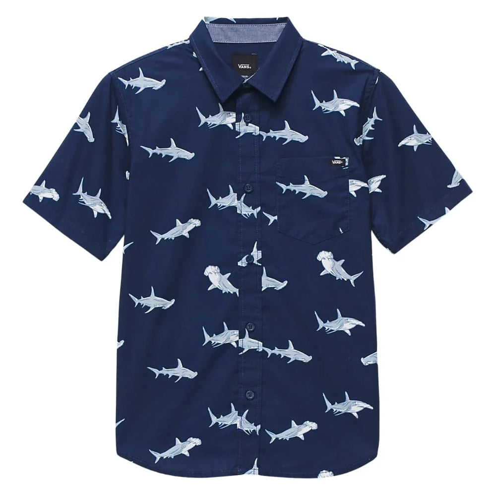 Vans 'Shark' S/S Shirt - Navy (KIDS)