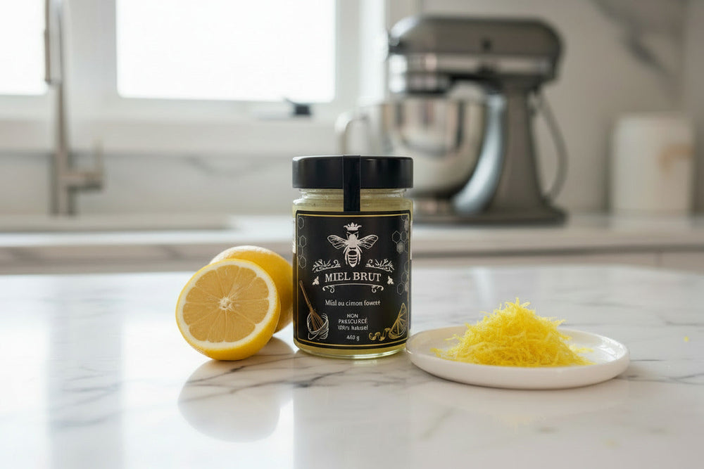 Mielbrut Miel Fouetté au Citron — Miel Brut Crémeux au Citron Naturel | Québec
