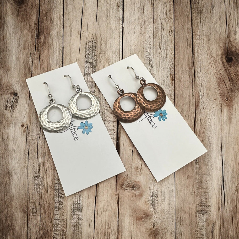 Boucles d'oreilles créoles texturées