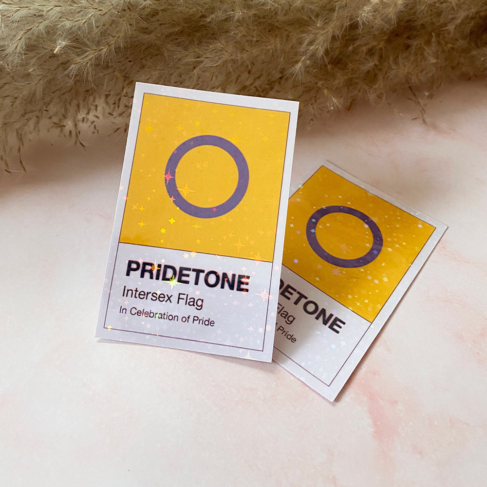 Drapeau intersexe Pridetone | Autocollant de la Fierté