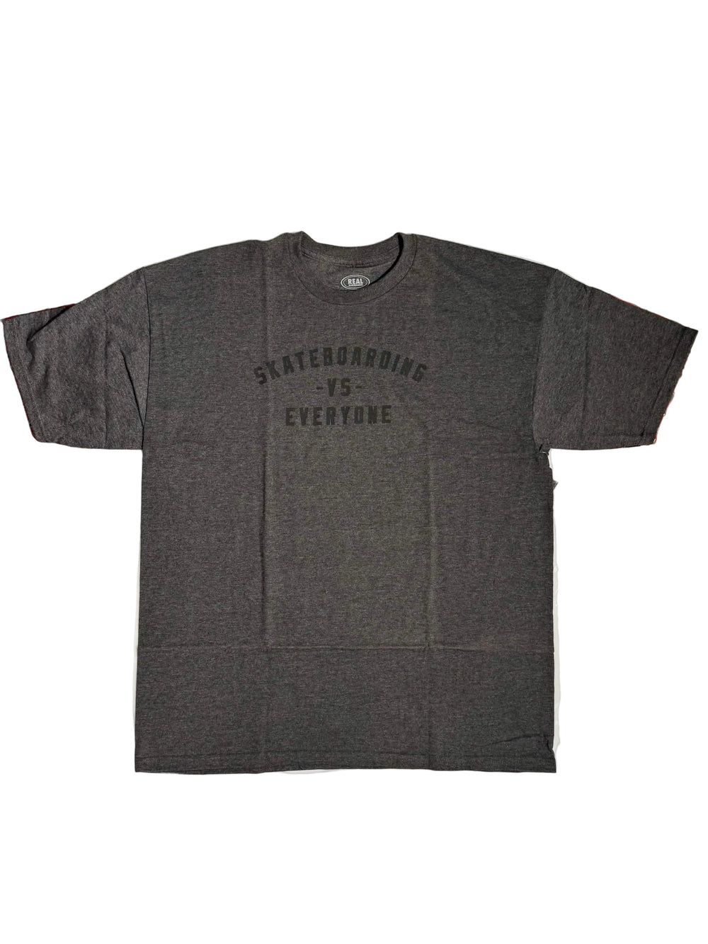 T-shirt Real Skateboards 'Everybody -VS- Everyone' - Gris chiné