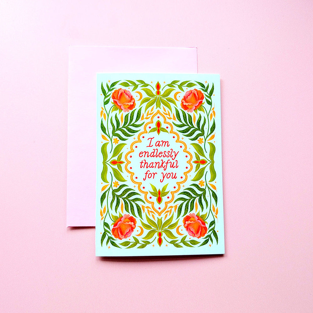 Je vous suis infiniment reconnaissant | Mini carte de vœux