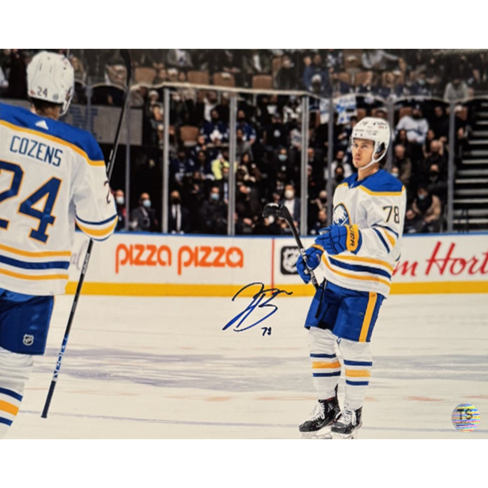 Photo 11x14 de Jacob Bryson dédicacée - Célébration de but des Sabres de Buffalo