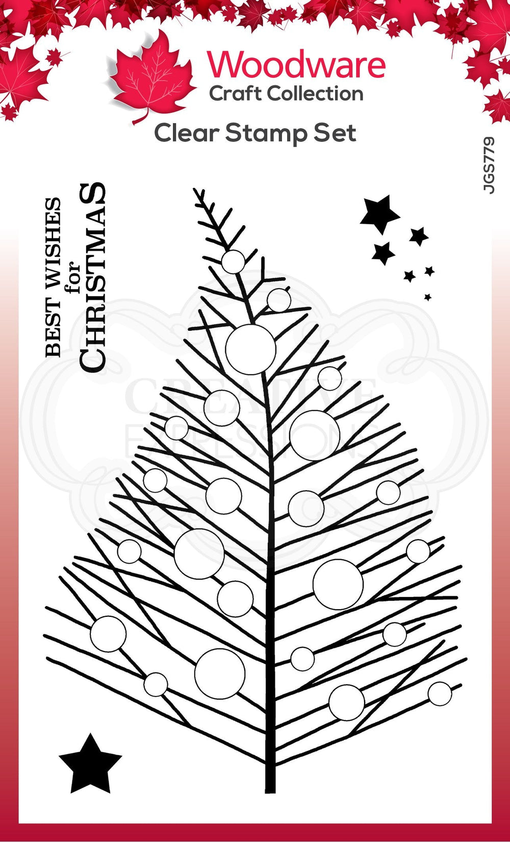 Tampon Woodware Clear Singles Bubble Twiggy Tree 4 po x 6 po