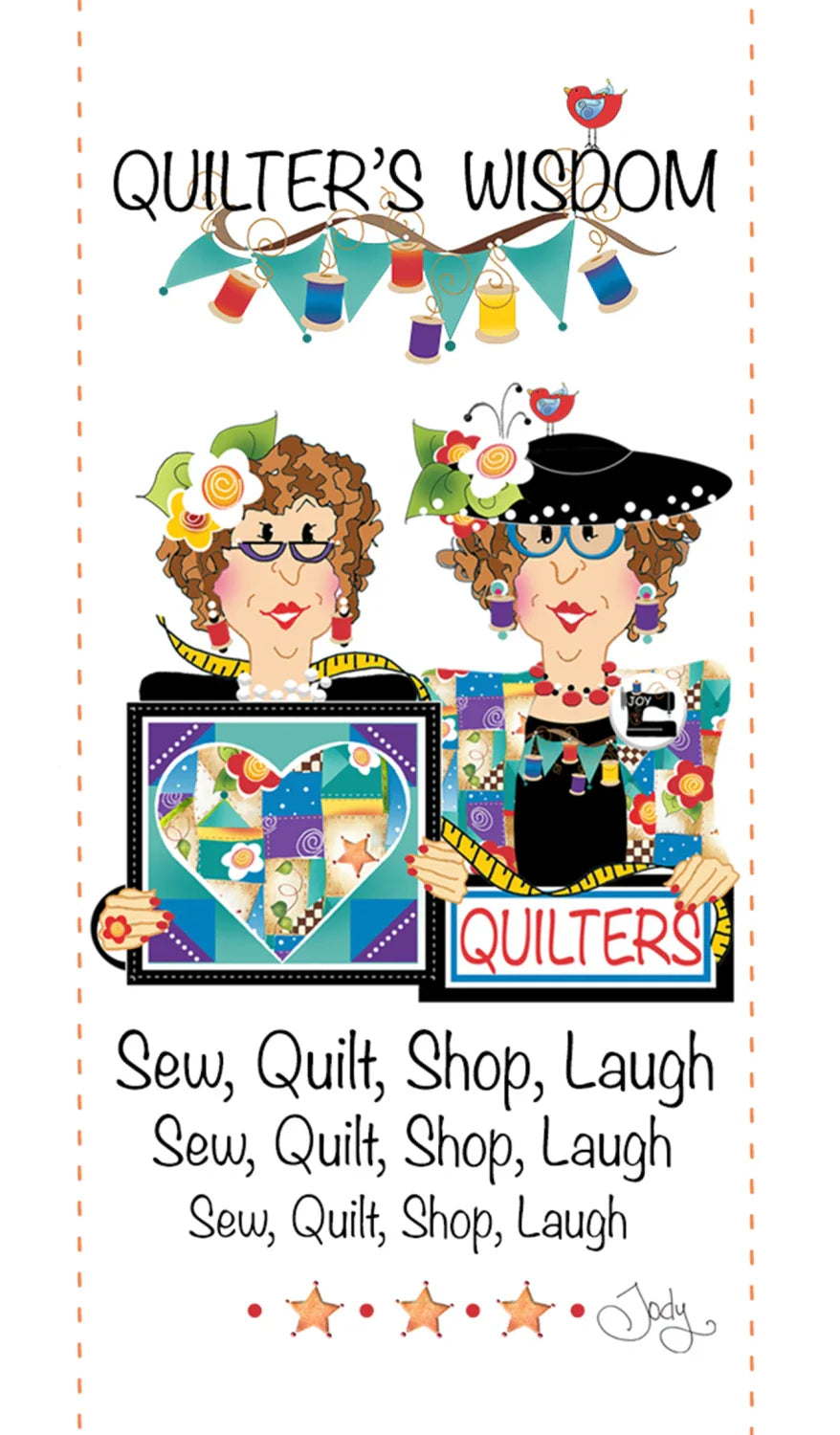 Aimant de boutique de courtepointe « Le Rire des Quilteuses » - Rire