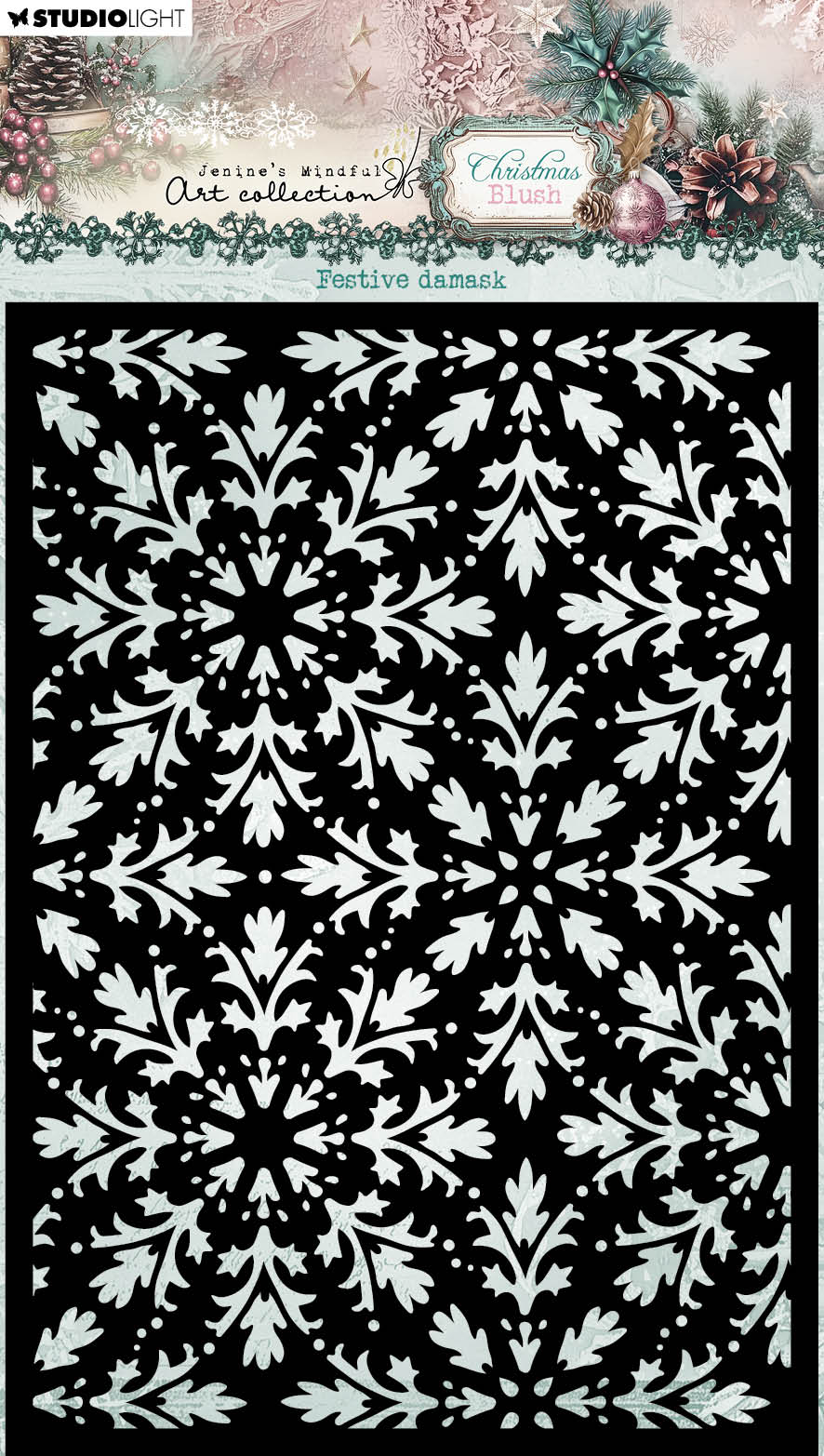 Masque JMA Damas de Noël Fêtes Fard à joues 1 pièce