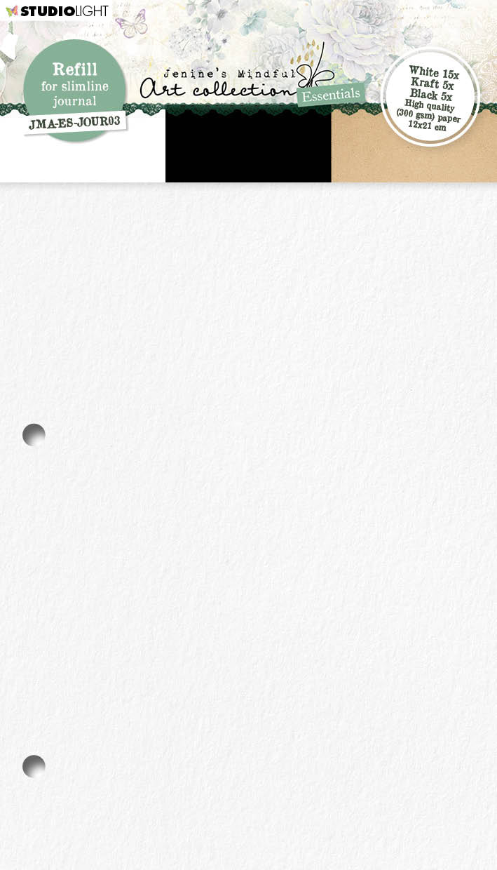 Pages de journal JMA pour JMA-ES-JOUR03 Blanc/Noir/Kraft Essentiels 120x210x8mm 25 feuilles n°11