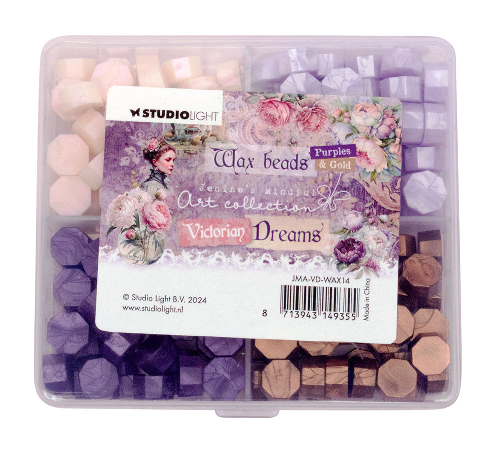 Perles de cire JMA 4 couleurs Rêves victoriens violets 60 G
