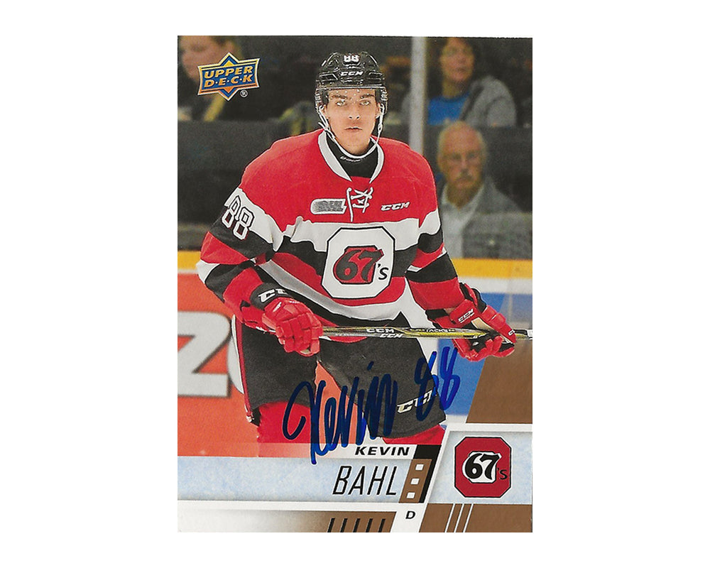 Kevin Bahl Autographed 2017-18 Upper Deck CHL #274 Hockey Card