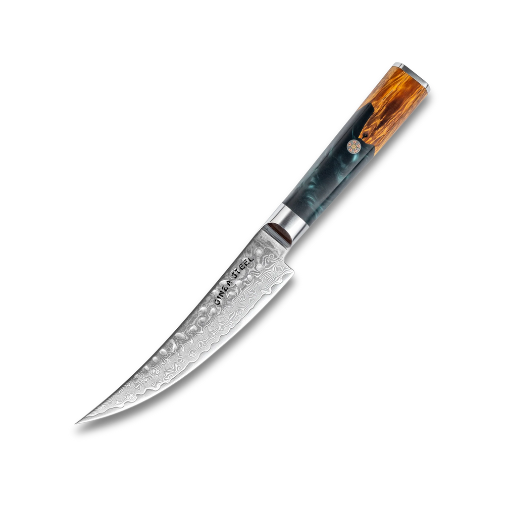 Couteau à désosser Kaze Katana 6" | Acier Damas par Ginza Steel