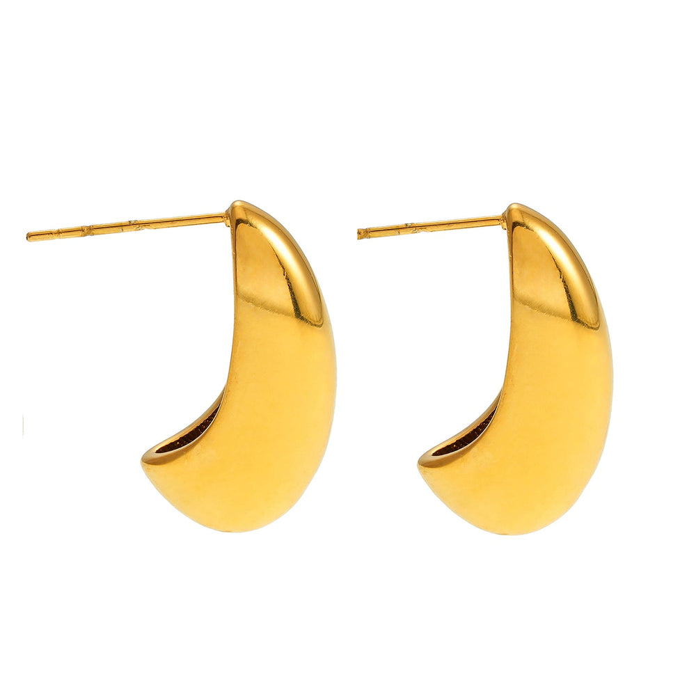 KEENE Or : Boucles d'oreilles géométriques légères à l'aspect audacieux
