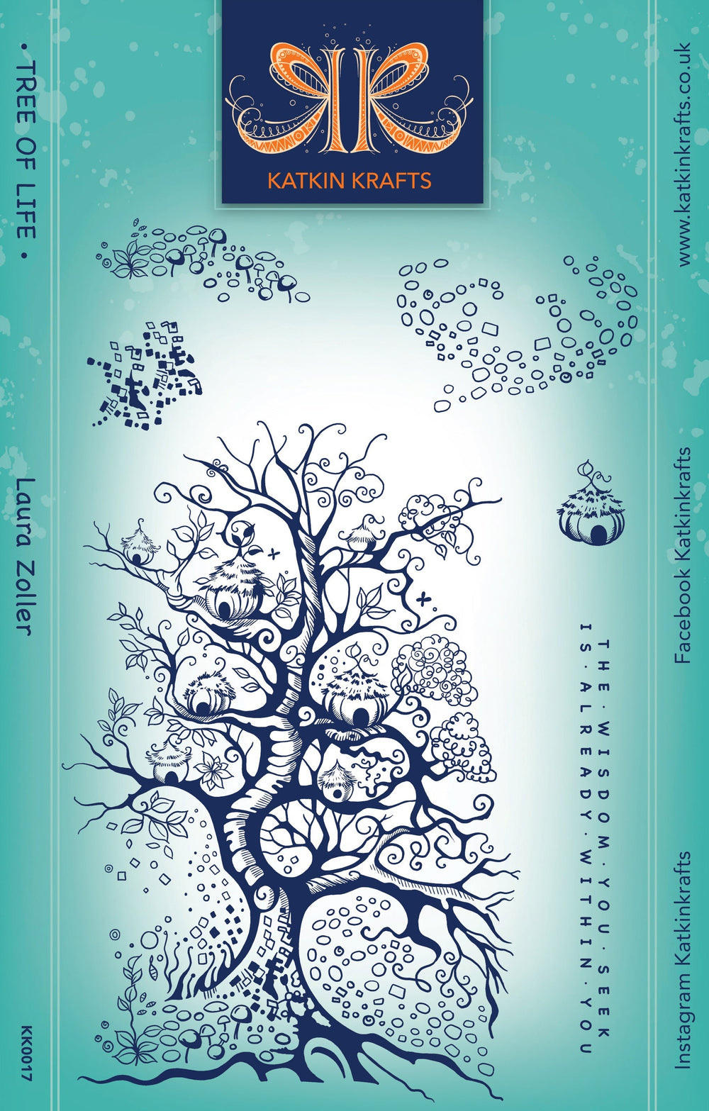 Katkin Krafts Tampons Transparents L'Arbre de Vie 15,2 cm x 20,3 cm
