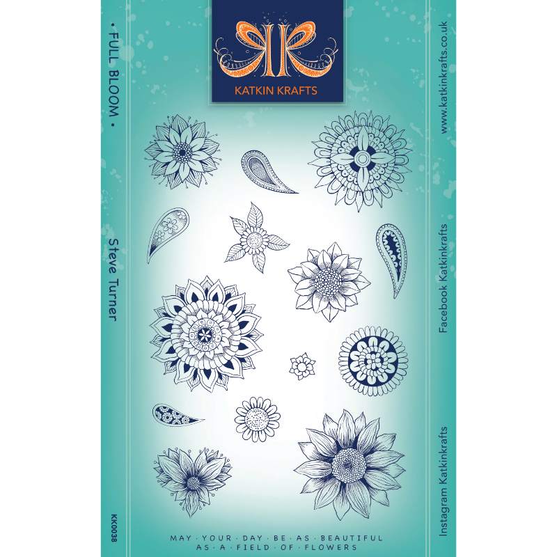 Katkin Krafts Full Bloom Lot de tampons transparents 6 po x 8 po