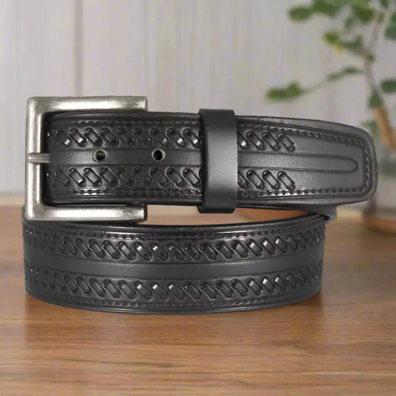 Ceinture en cuir clouté Keldon pour homme avec boucle amovible