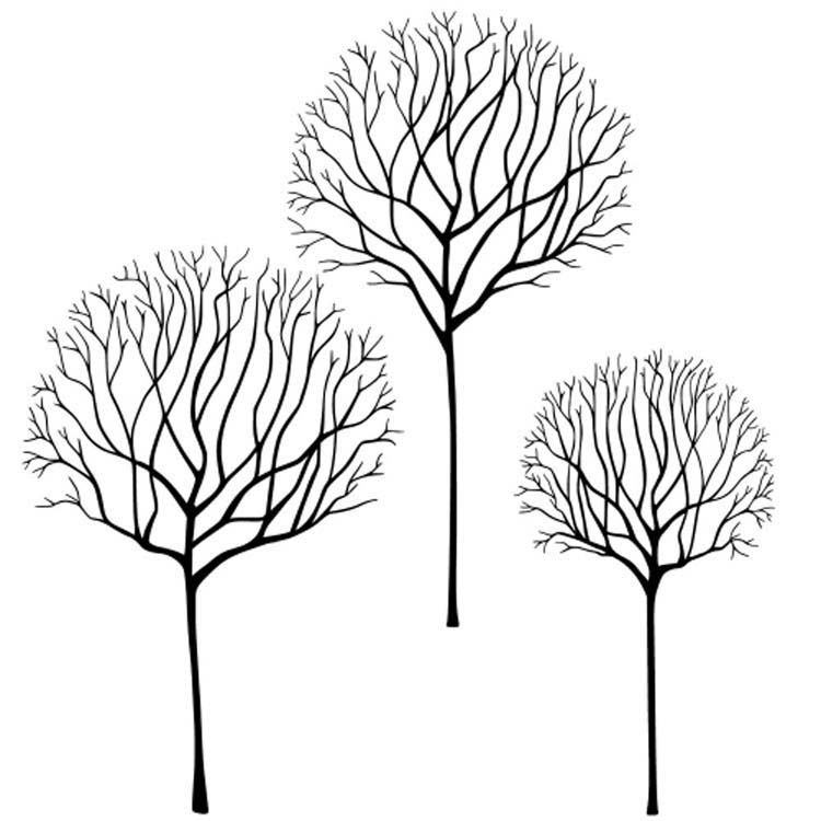 Tampon Lavinia - Scène d'arbre squelettique